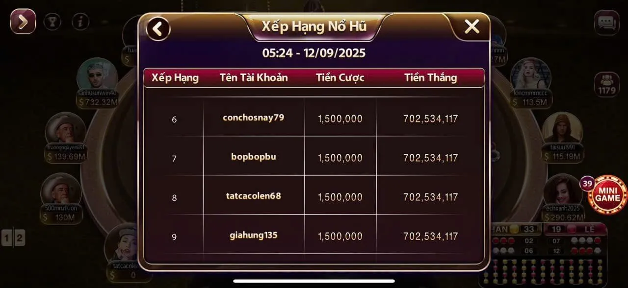 Xếp hạng nổ hũ